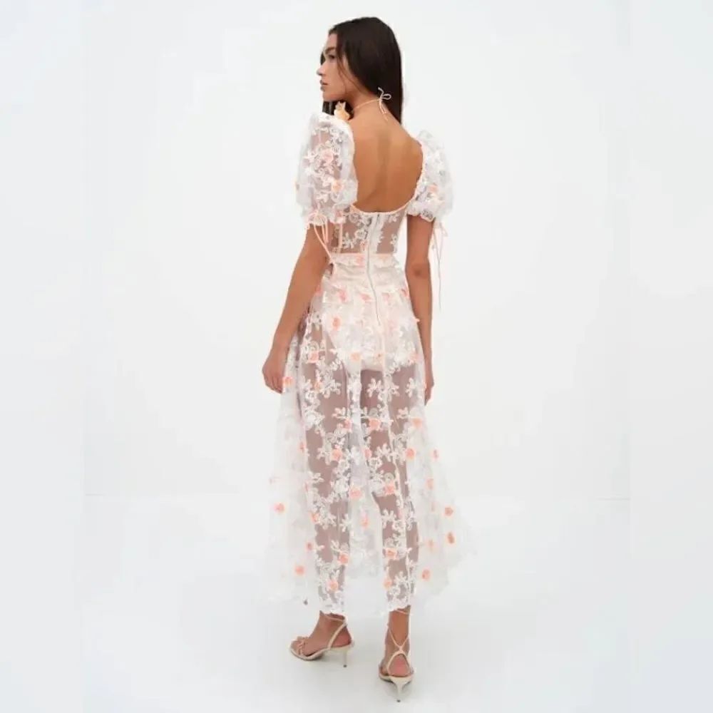 New free People For Love & Lemons Tessa Midi Dress/ Size M - Picture 5 of 12